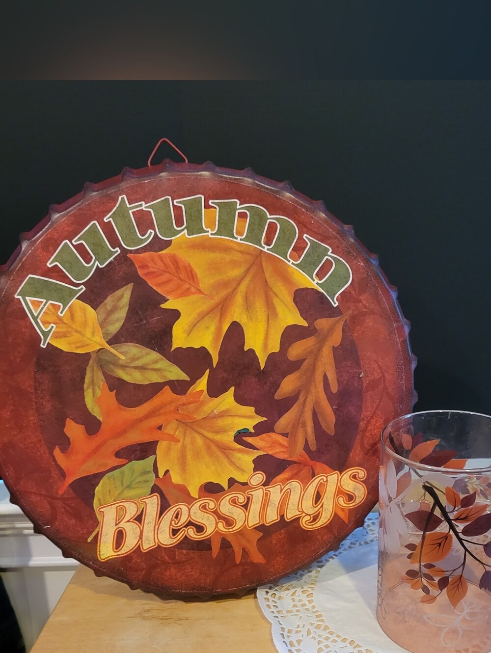 Fall Autumn Wall Decor & Unusual Candle HolderThanksgiving
